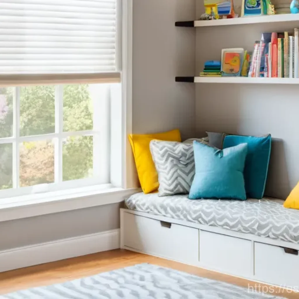 독서지도사 학습 환경 꾸미기 - **Cozy Reading Corner with Warm, Natural Light** "A cozy and inviting reading nook designed for ...