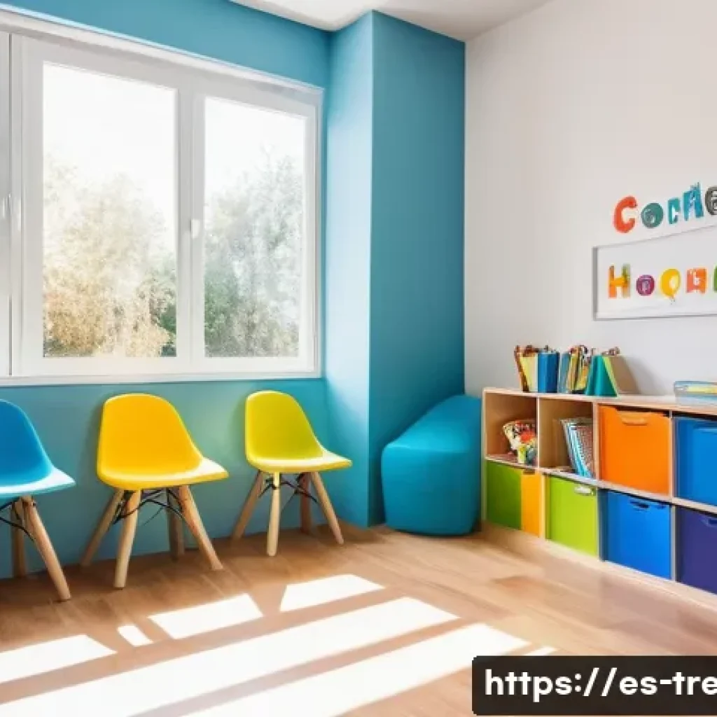 독서지도사 필수 학습 플래너 - A cozy, well-lit reading corner in a modern Spanish-language classroom designed for children aged 6 ...